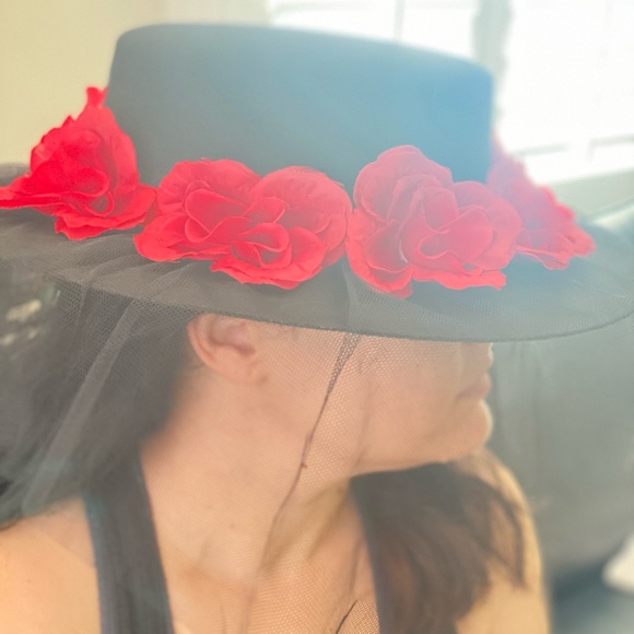 Rose 🌹 Veil Wide Brim Hat